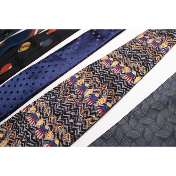 Lot of 6 Mens Neckties Retro Various Styles Patterns Colors English Laundry MET - Picture 5 of 10